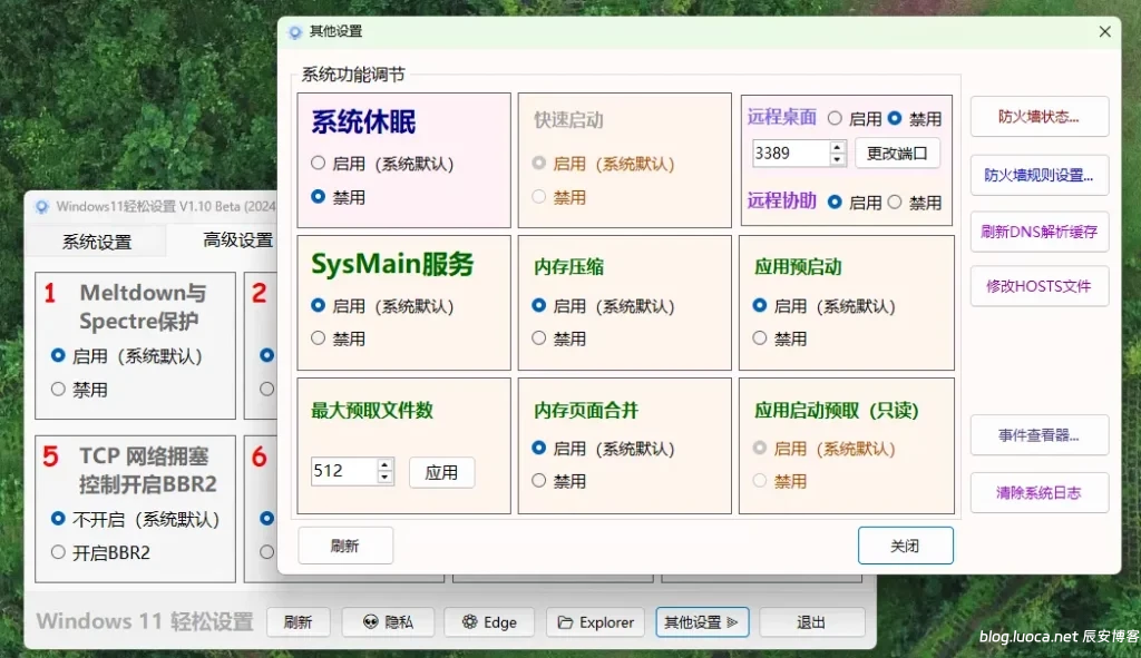 Windows11轻松设置v1.09绿色版 分享一款优化Windows 11系统的工具